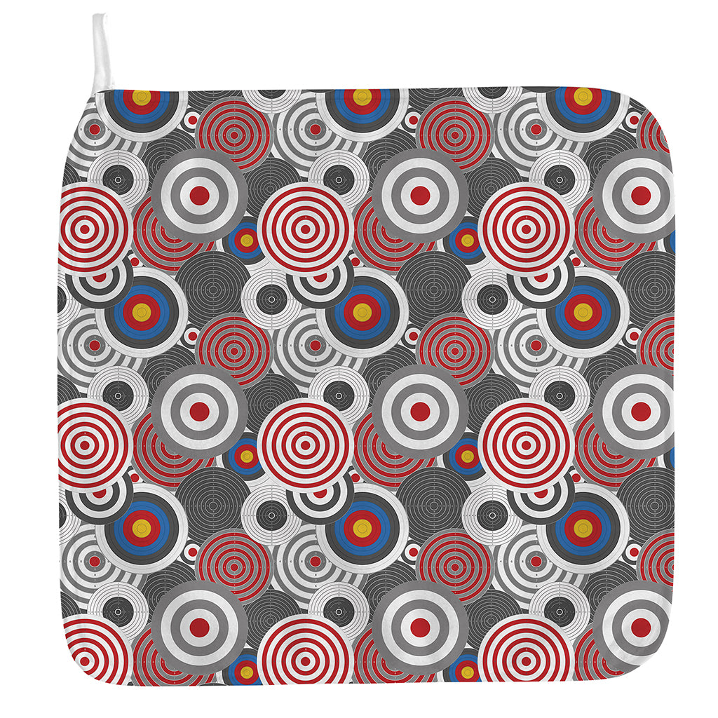 Bullseye Target Pattern Print Hand Towel
