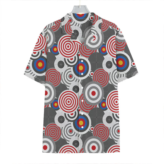 Bullseye Target Pattern Print Hawaiian Shirt