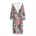 Bullseye Target Pattern Print Hooded Bathrobe