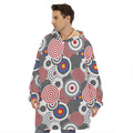 Bullseye Target Pattern Print Hoodie Blanket