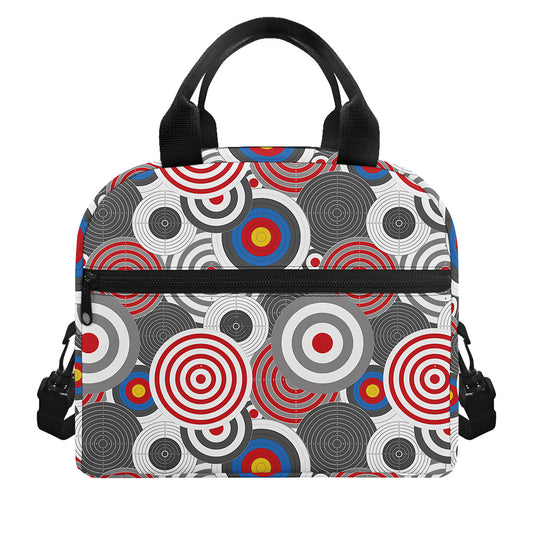 Bullseye Target Pattern Print Insulated Lunch Bag