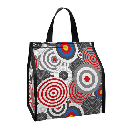 Bullseye Target Pattern Print Insulated Lunch Tote
