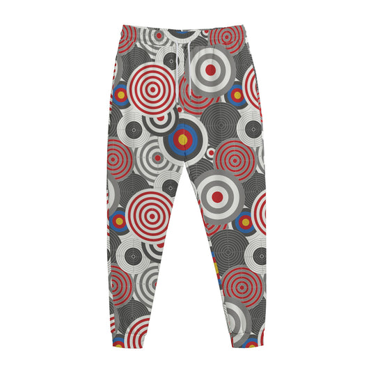Bullseye Target Pattern Print Jogger Pants