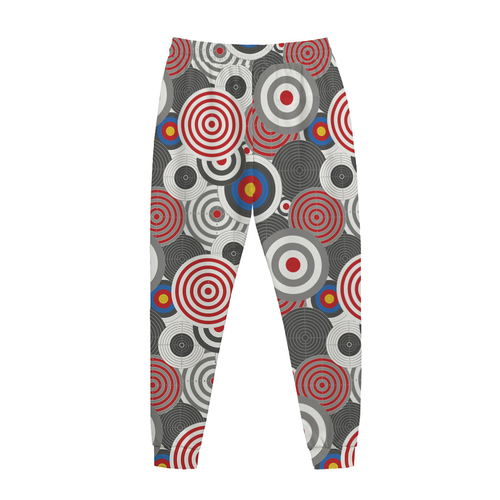 Bullseye Target Pattern Print Jogger Pants
