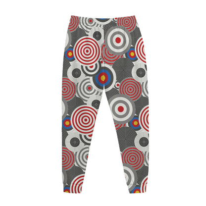 Bullseye Target Pattern Print Jogger Pants