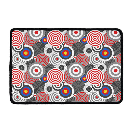 Bullseye Target Pattern Print Kitchen Mat