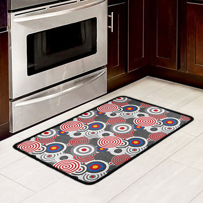 Bullseye Target Pattern Print Kitchen Mat