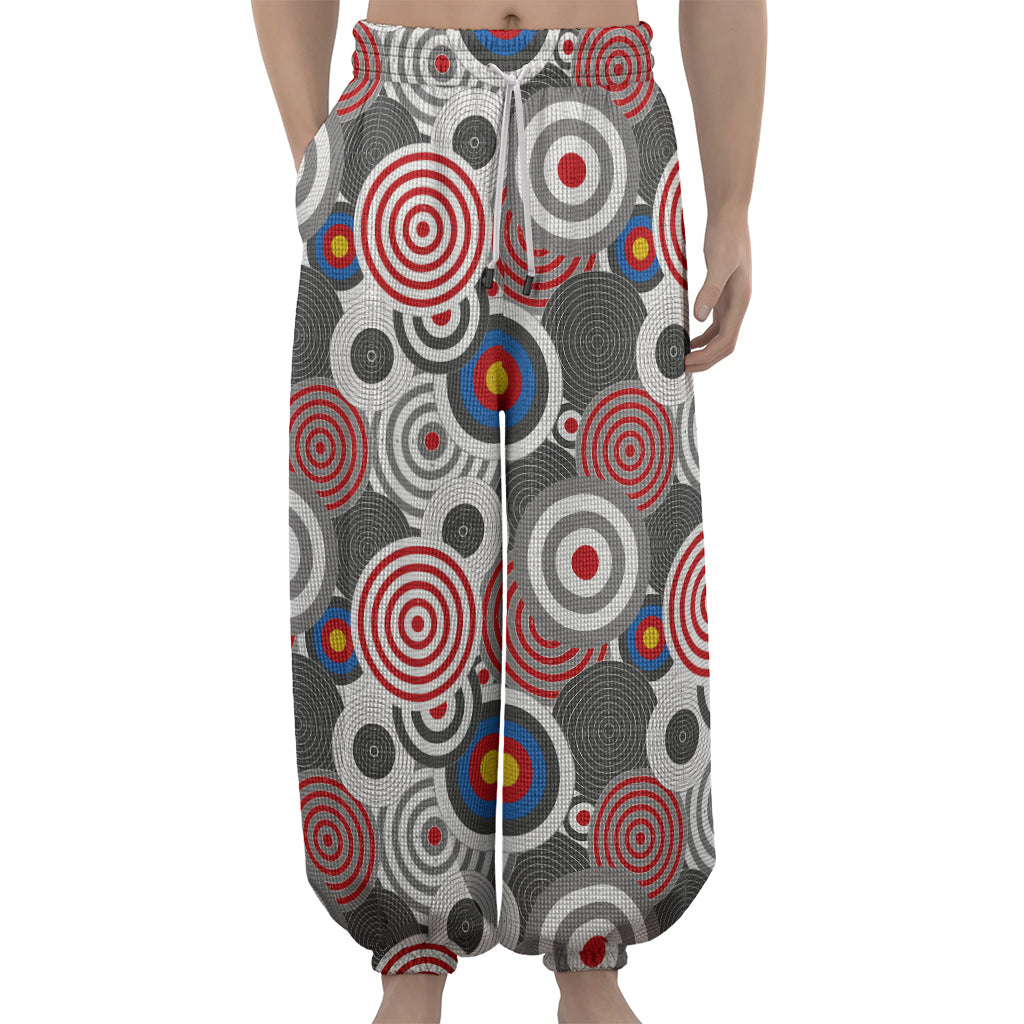 Bullseye Target Pattern Print Lantern Pants