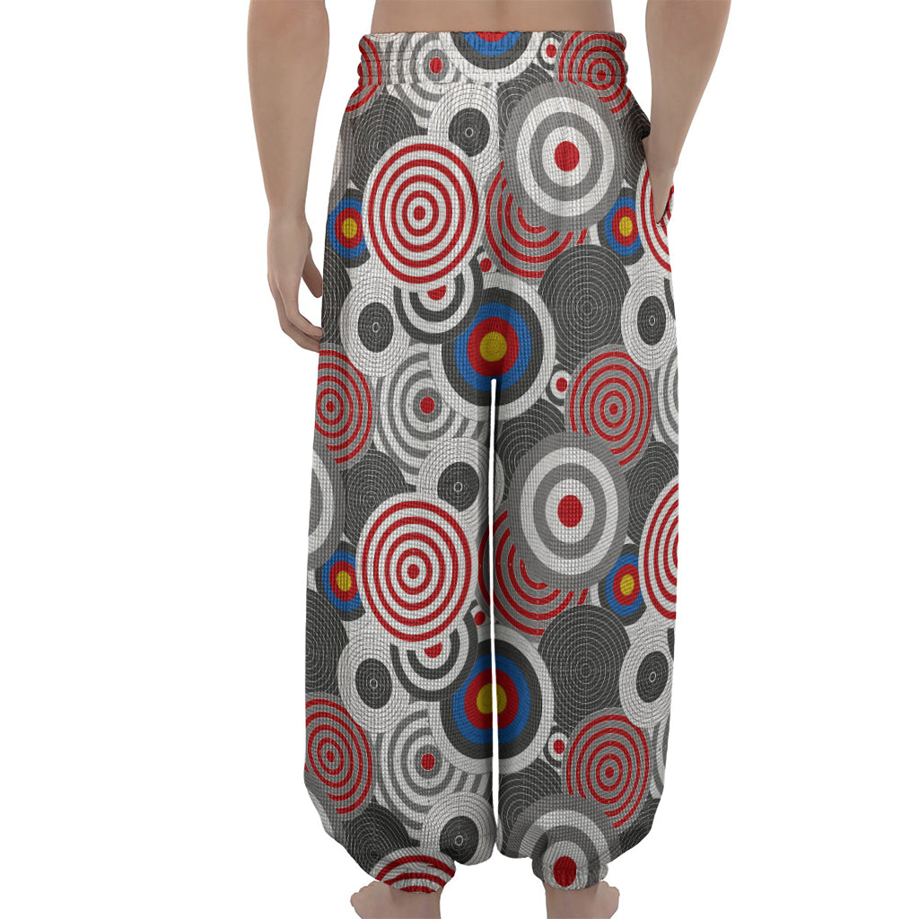 Bullseye Target Pattern Print Lantern Pants
