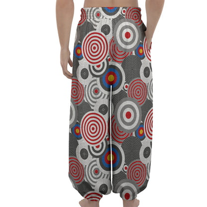 Bullseye Target Pattern Print Lantern Pants