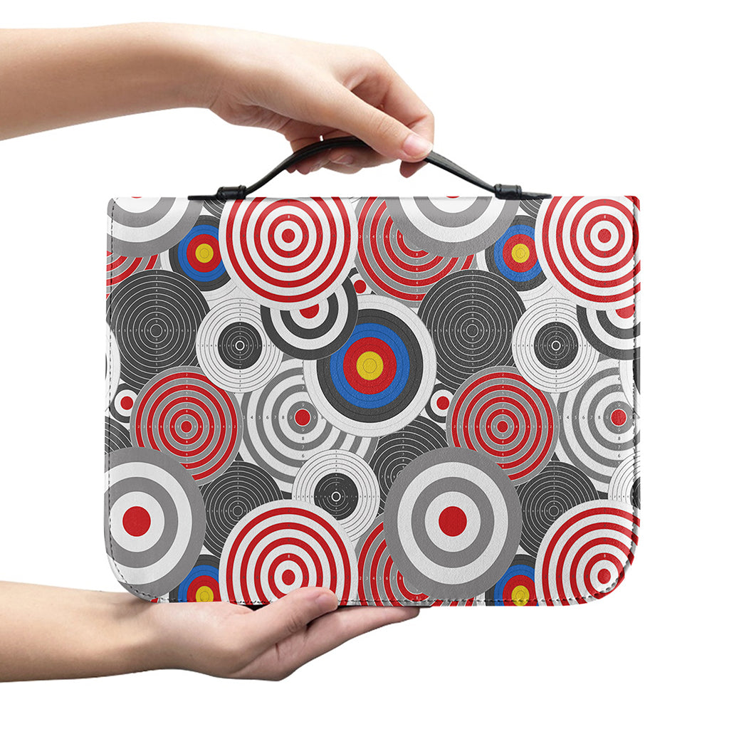 Bullseye Target Pattern Print Leather Bible Cover