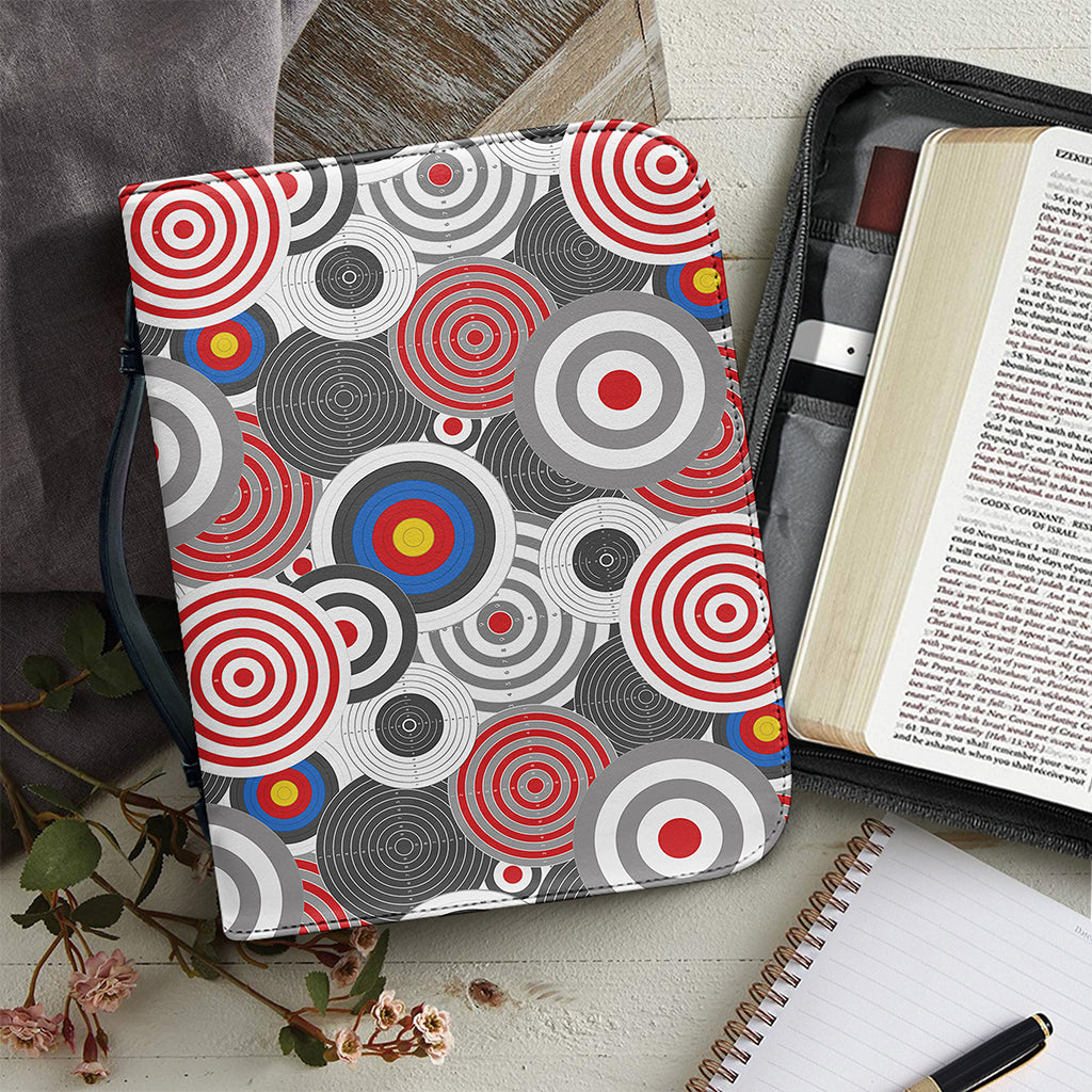 Bullseye Target Pattern Print Leather Bible Cover