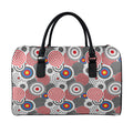 Bullseye Target Pattern Print Leather Duffel Bag