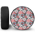 Bullseye Target Pattern Print Leather Spare Tire Cover