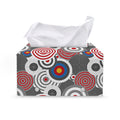 Bullseye Target Pattern Print Leather Tissue Box Cover