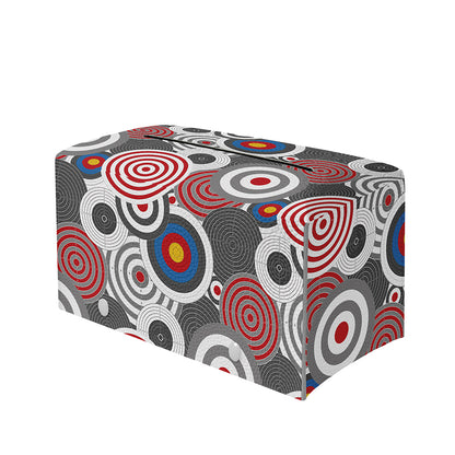 Bullseye Target Pattern Print Leather Tissue Box Cover