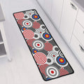 Bullseye Target Pattern Print Long Kitchen Mat