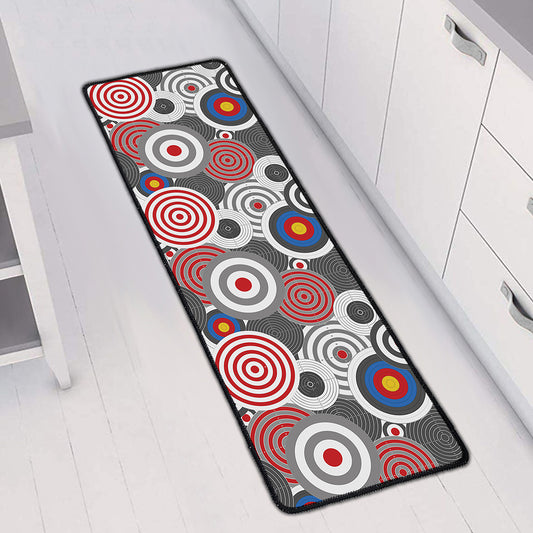 Bullseye Target Pattern Print Long Kitchen Mat