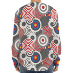 Bullseye Target Pattern Print Long Sleeve Baseball Jersey