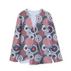 Bullseye Target Pattern Print Long Sleeve Short Coat