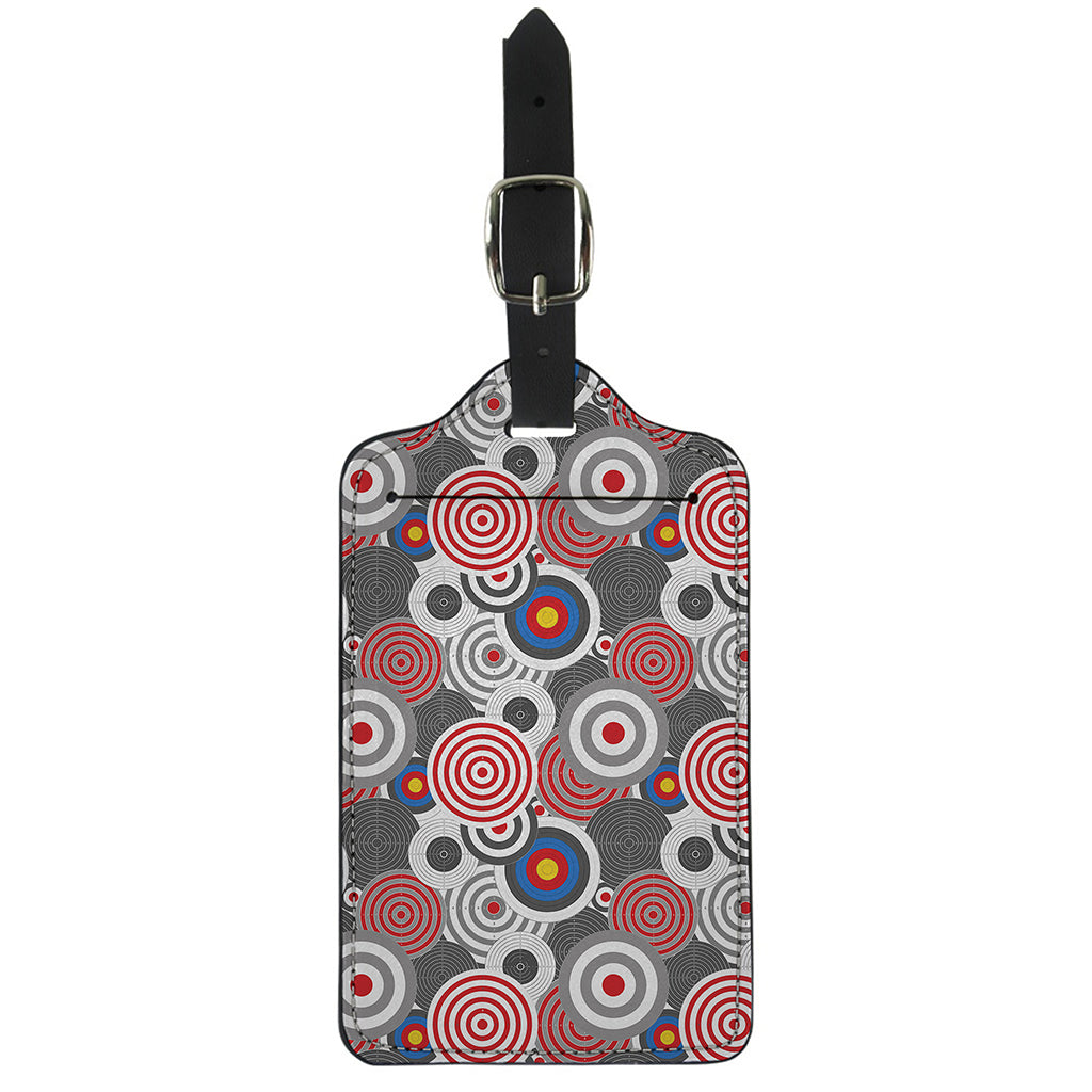 Bullseye Target Pattern Print Luggage Tag