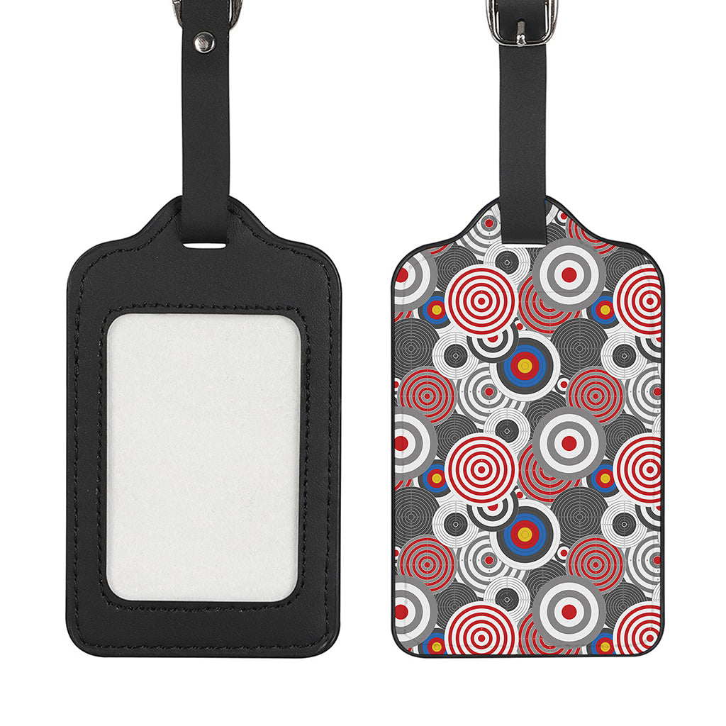 Bullseye Target Pattern Print Luggage Tag