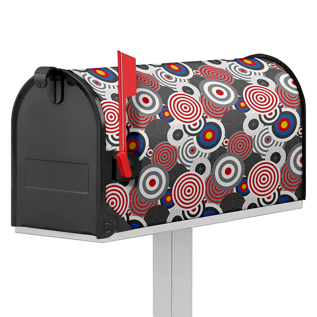Bullseye Target Pattern Print Mailbox Cover