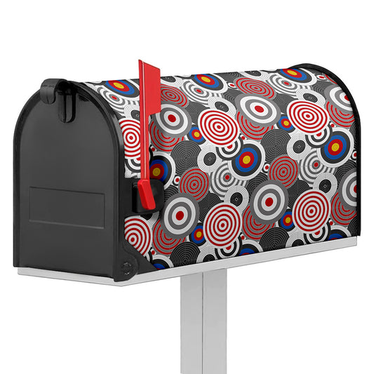 Bullseye Target Pattern Print Mailbox Cover