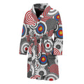 Bullseye Target Pattern Print Men's Bathrobe