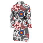 Bullseye Target Pattern Print Men's Bathrobe
