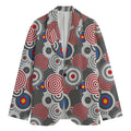 Bullseye Target Pattern Print Men's Blazer