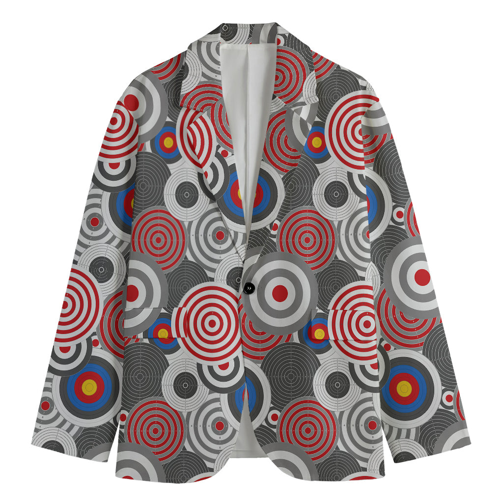 Bullseye Target Pattern Print Men's Blazer
