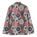Bullseye Target Pattern Print Men's Blazer