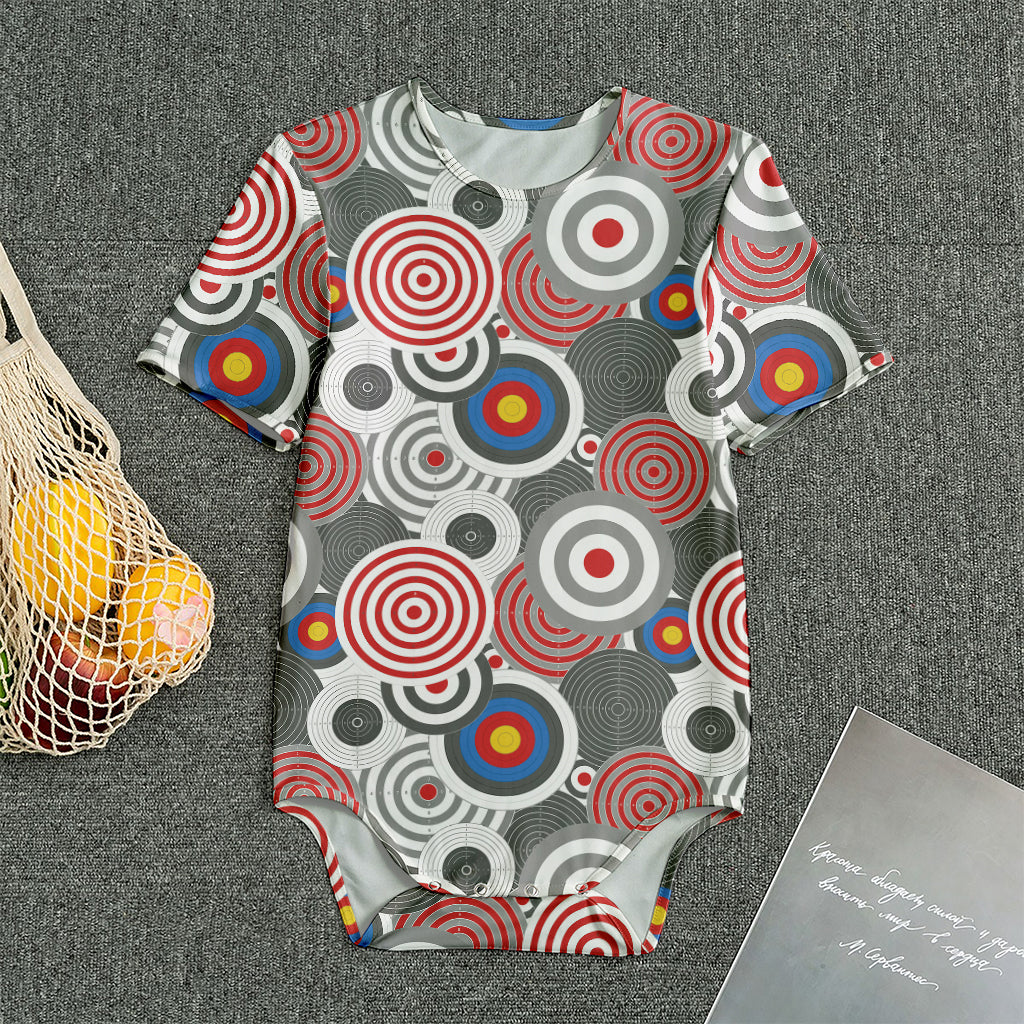 Bullseye Target Pattern Print Men's Bodysuit