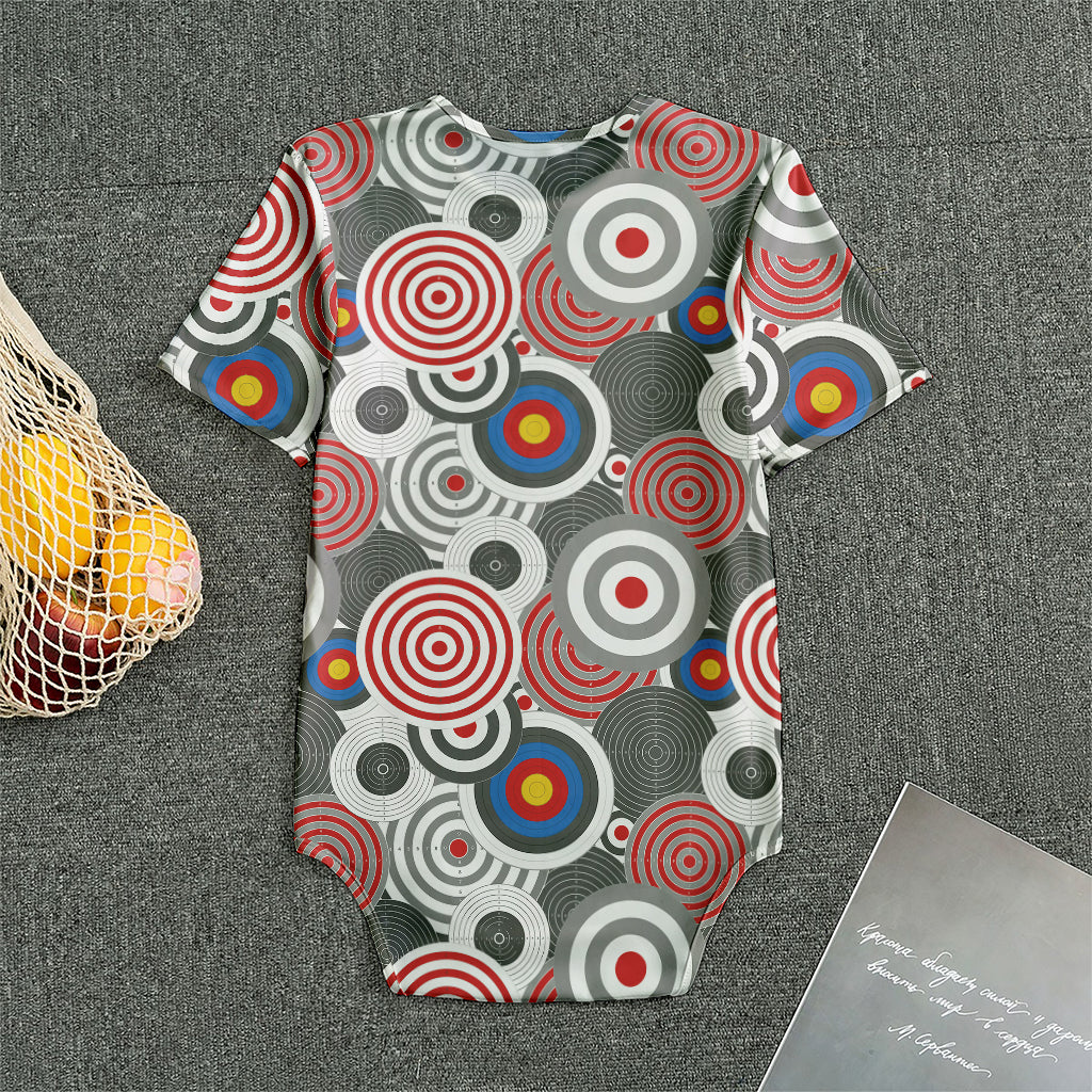 Bullseye Target Pattern Print Men's Bodysuit