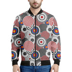 Bullseye Target Pattern Print Men's Bomber Jacket