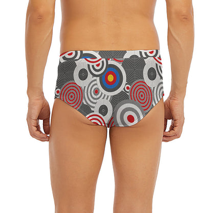 Bullseye Target Pattern Print Men's Briefs