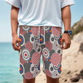 Bullseye Target Pattern Print Men's Cargo Shorts