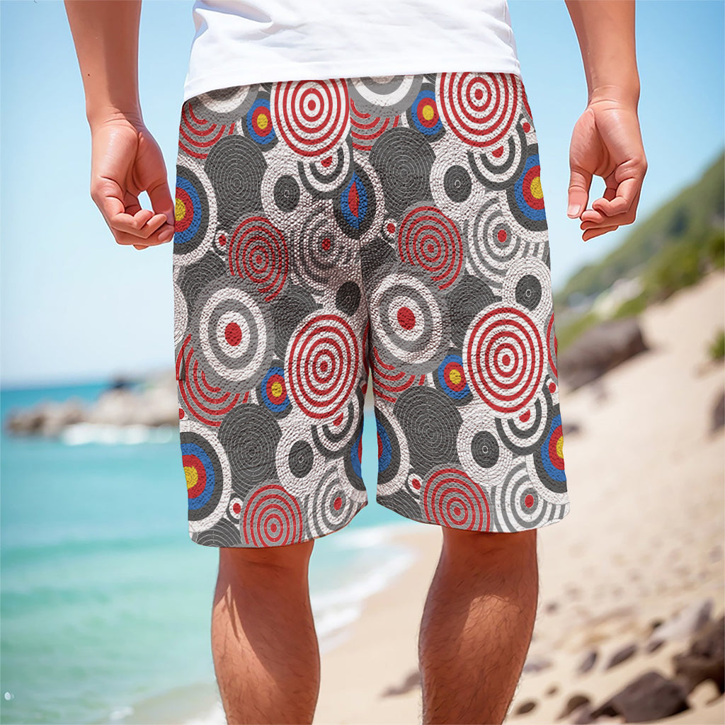 Bullseye Target Pattern Print Men's Cargo Shorts
