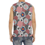 Bullseye Target Pattern Print Men's Fitness Tank Top