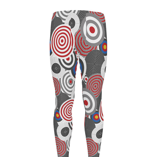Bullseye Target Pattern Print Men's leggings