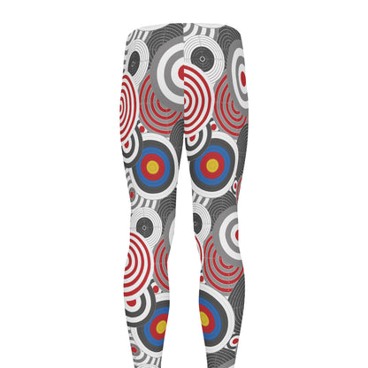 Bullseye Target Pattern Print Men's leggings