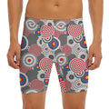 Bullseye Target Pattern Print Men's Long Boxer Briefs