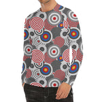 Bullseye Target Pattern Print Men's Long Sleeve Rash Guard