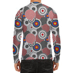 Bullseye Target Pattern Print Men's Long Sleeve Rash Guard