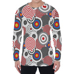 Bullseye Target Pattern Print Men's Long Sleeve T-Shirt