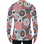 Bullseye Target Pattern Print Men's Long Sleeve T-Shirt