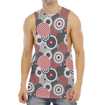 Bullseye Target Pattern Print Men's Muscle Tank Top