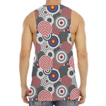 Bullseye Target Pattern Print Men's Muscle Tank Top