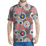 Bullseye Target Pattern Print Men's Polo Shirt